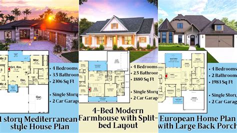 7 Best 4 Bedroom House Plans [with Pictures]