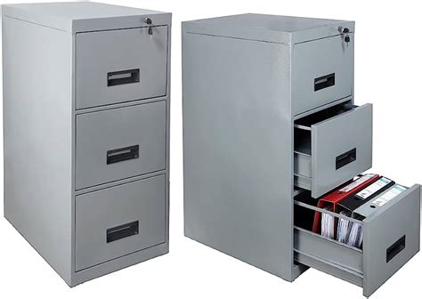 3 Drawer filing Metallic Cabinet - Mutileon Furniture