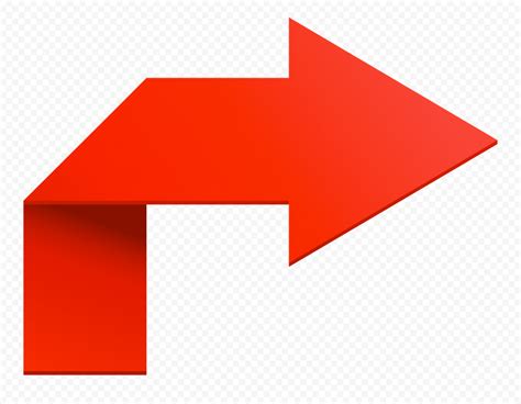 HD Red Turn Right Arrow Sign Icon Symbol PNG | Citypng