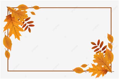 Landscape Autumn Leaves Border Design, Leaf Border, Autumn, Fall PNG ...