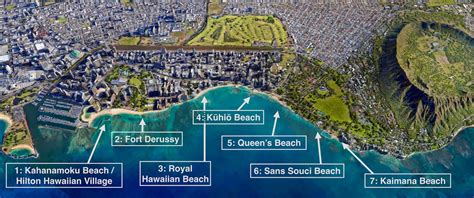 Waikiki Beach Map Oahu - Rumah 0108