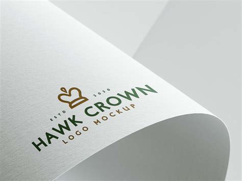 5 Free White Paper Logo Mockup PSD Set - Good Mockups