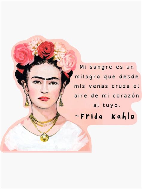 "Frida Kahlo spanish quote" Sticker for Sale by Scenic | Redbubble