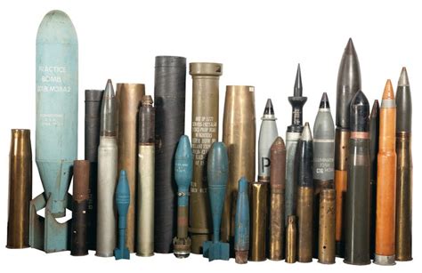 all types inert ammo and bombs | collecting military rounds, artillery ...