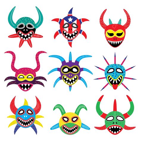 Iconic Vejigante Mask For Ponce Carnival In Puerto Rico Vector, Devil ...