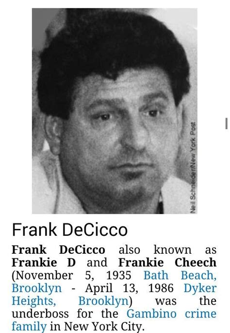 Frank DeCicco | Mafia gangster, Crime family, Gangster films