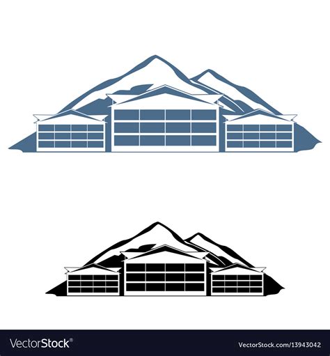 Mountain resort logo Royalty Free Vector Image