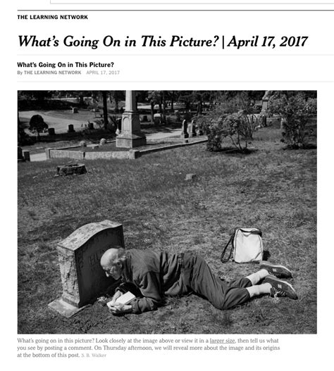 New York Times (What's Going On in This Picture?) — S.B. WALKER