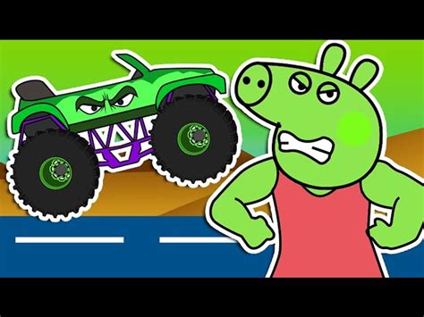 Peppa Pig Hulk - Monster Trucks Crashes - Kid TV - video Dailymotion