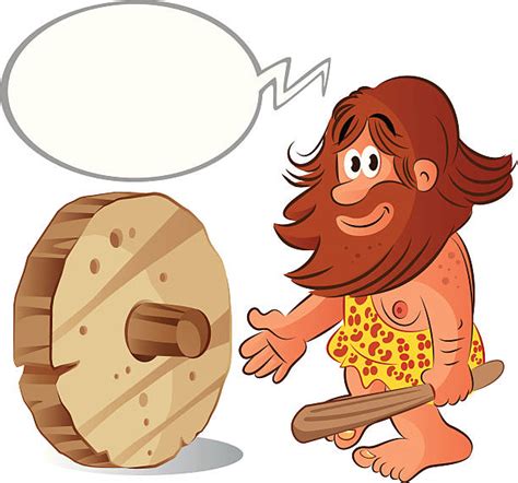 Caveman Wheel Cartoon Invention Illustrations, Royalty-Free Vector ...