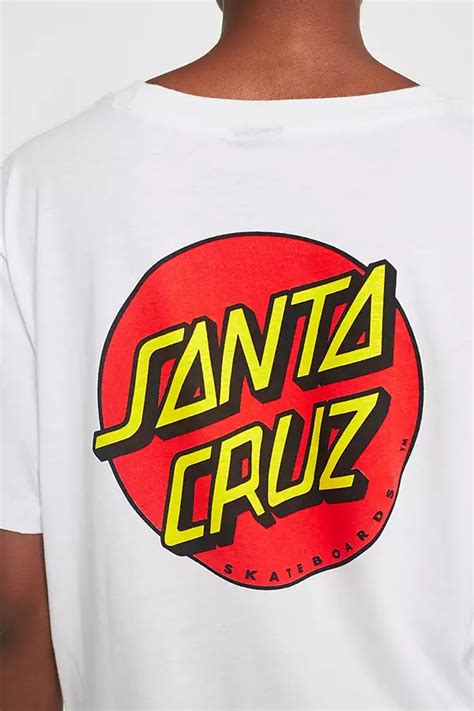 Santa Cruz Classic Dot White Logo T-Shirt | Urban Outfitters