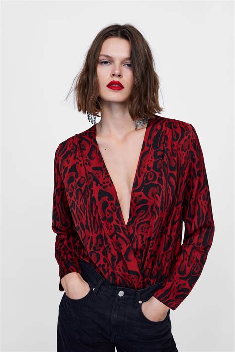 Image 2 of ANIMAL PRINT BODYSUIT from Zara in 2019 | Fall fashion ...