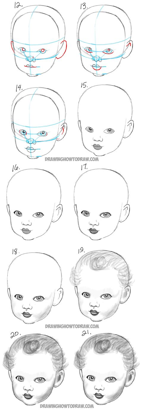 How to Draw a Baby's Face : Drawing Infant Faces with Step by Step ...