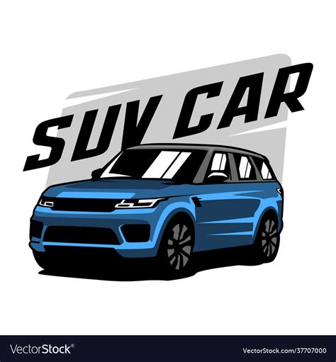 Suv car logo design template Royalty Free Vector Image