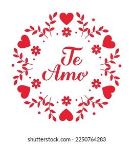 Te Amo Calligraphy Hand Lettering Love Stock Vector (Royalty Free ...