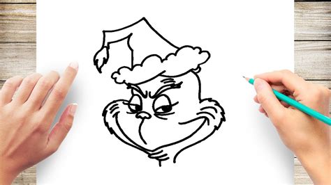 The Grinch Face Drawing