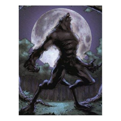 Werewolf Howling At The Moon Postcard | Zazzle | Werewolf art, Werewolf ...