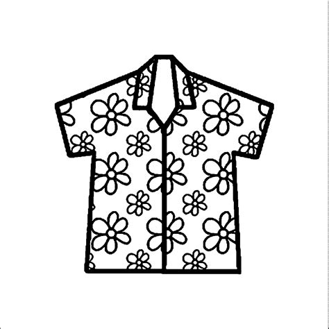 Hawaiian Shirt Coloring Pages - Coloring Nation