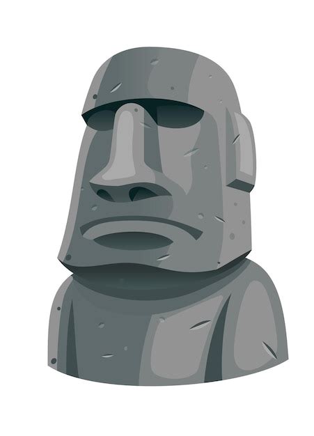 Premium Vector | Vector Illustration of Moai Statues on Easter Island