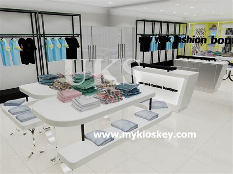 Eye-catching garment shop interior design t-shirt shop furniture