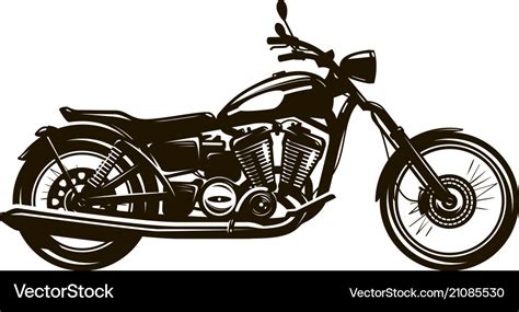 Retro motorcycle silhouette Royalty Free Vector Image