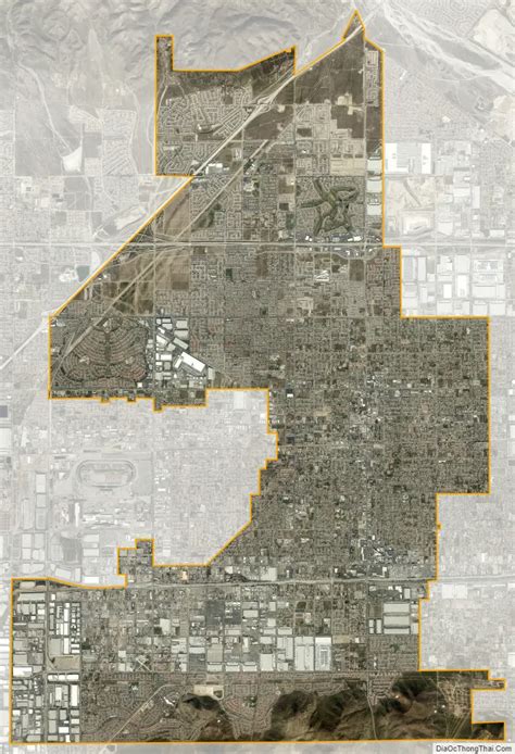 Map of Fontana city, California