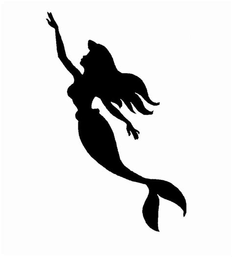 Mermaid Silhouette Clip Art at ... | Little mermaid silhouette, Disney ...