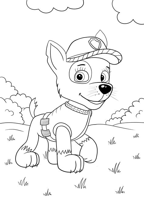 Chase Paw Patrol Paw Patrol Chase Coloring Page Paw Patrol The Movie ...