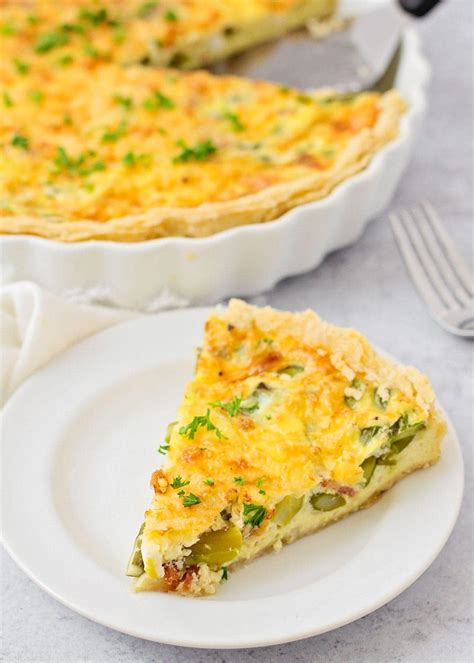 Asparagus Quiche Recipe {With Cheese} | Lil' Luna