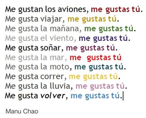 Tatuaje de letra de canción - Me gustas tu