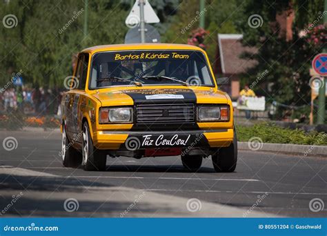 Lada VAZ 2107 Rally Racing Car Editorial Stock Image - Image of yellow ...