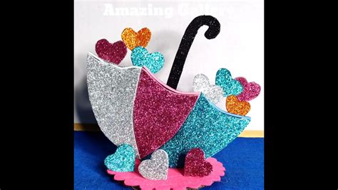 Glitter Paper craft | Glitter foam sheet new craft ideas for kids - YouTube