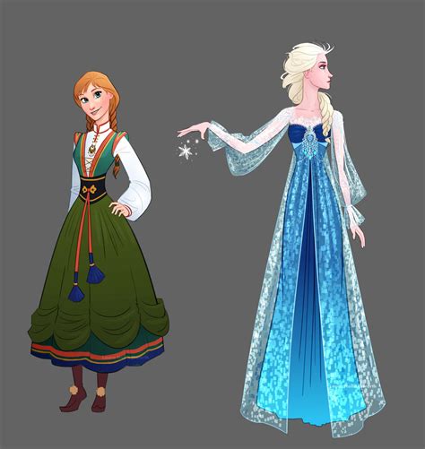 Frozen - Anna and Elsa Dress Designs by LauraHollingsworth on DeviantArt