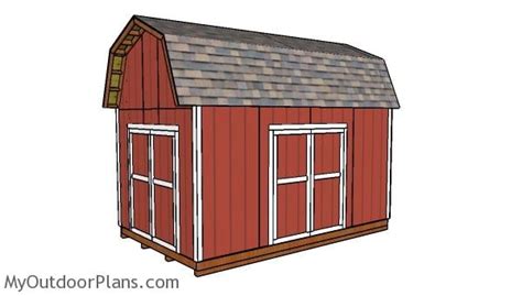 10x16 Barn Shed with Loft Plans | MyOutdoorPlans | Free Woodworking ...