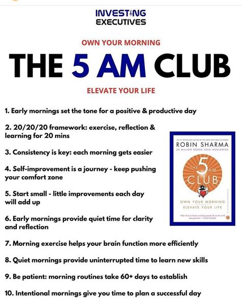 The 5 AM Club: Own Your Morning. Elevate Your Life. | Self development ...