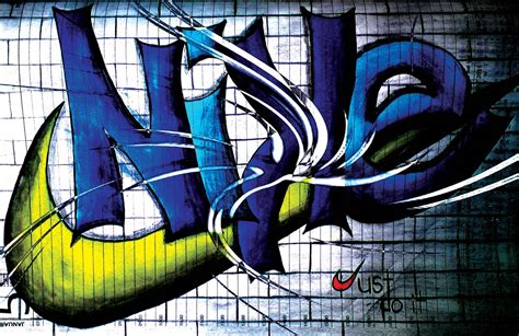 Download Street Art Featuring Nike Swoosh Logo Wallpaper | Wallpapers.com