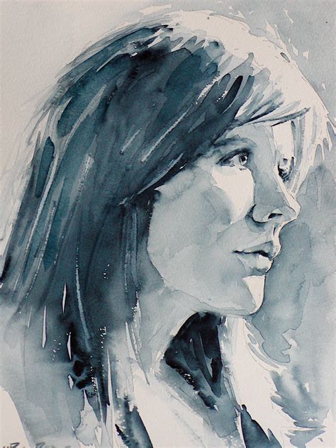 David Lobenberg: BEAUTIFUL B@W WATERCOLOR PORTRAIT STUDIES!