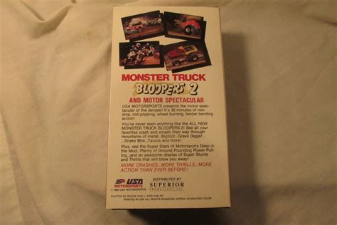 Monster Truck Bloopers 2 VHS 1992 Motor Spectacular Bigfoot Grave ...