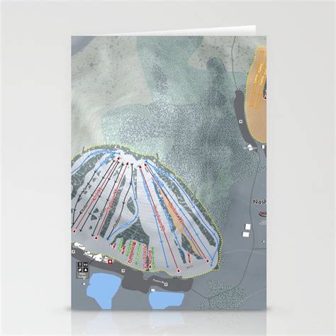 Nashoba Valley Trail Map Stationery Cards by Mapsynergy | Society6