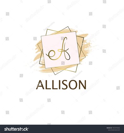 Name Allison Logo Business Company Personal 스톡 벡터(로열티 프리) 1957475545 ...