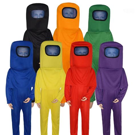 Among Us Costume Halloween Cosplay Character Outfits for Kids - Luckyonesie