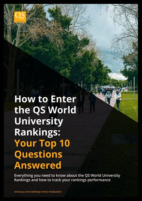 How to Enter the QS World University Rankings: Your Top 10 Questions ...