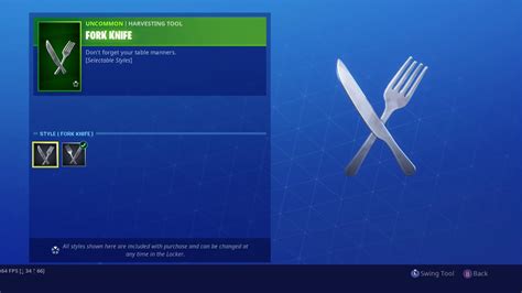 *NEW* FORK KNIFE SELECTABLE STYLES IN FORTNITE! - YouTube