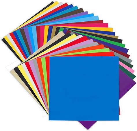 Angel Crafts Adhesive Vinyl Sheets: Permanent Vinyl - 12 Inch By 12 ...