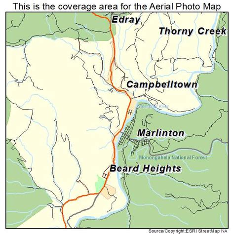 Aerial Photography Map of Marlinton, WV West Virginia