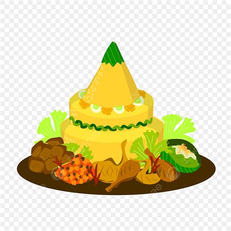 Gambar Tumpeng Makanan Indonesia, Tumpeng, Nasi Kuning, Nasi PNG dan ...