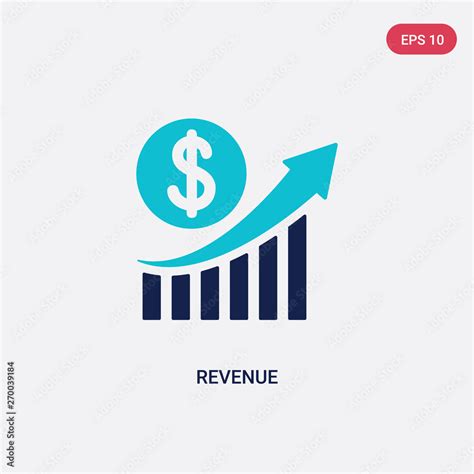 two color revenue vector icon from business and analytics concept ...