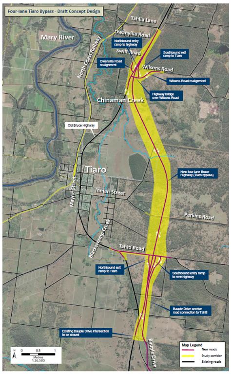 Bruce Highway (Gympie – Maryborough), Tiaro Bypass, construct four lane ...