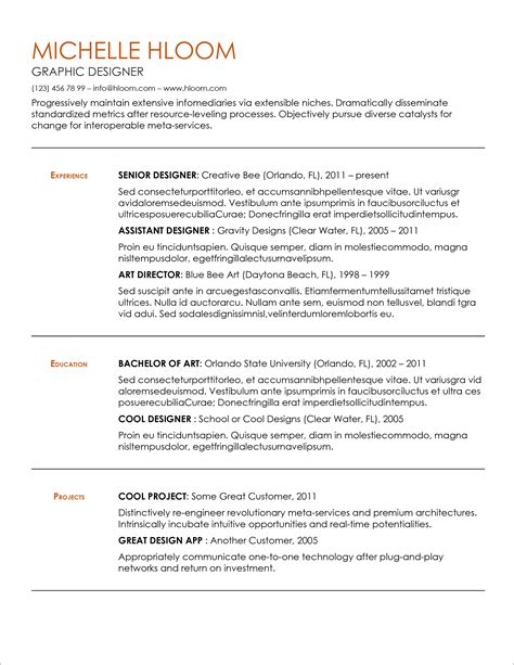 55 Free Modern Resume / CV Templates - Minimalist, Simple & Clean Design