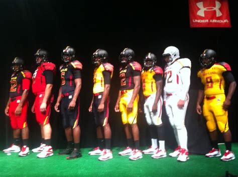 New Maryland Football Jerseys Unveiled, Four Colors, 16 Combinations ...